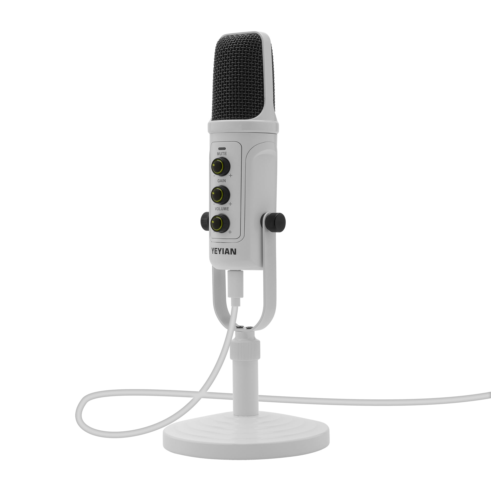 Micrófono PC Gamer Yeyian, Micrófono USB Condensador con Cancelación de Ruido, USB Tipo-C,
