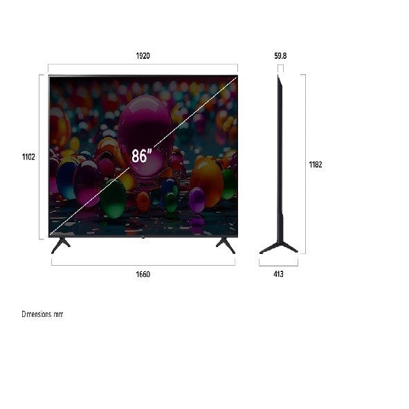 LG Smart TV LED 86UA7500PSA 86