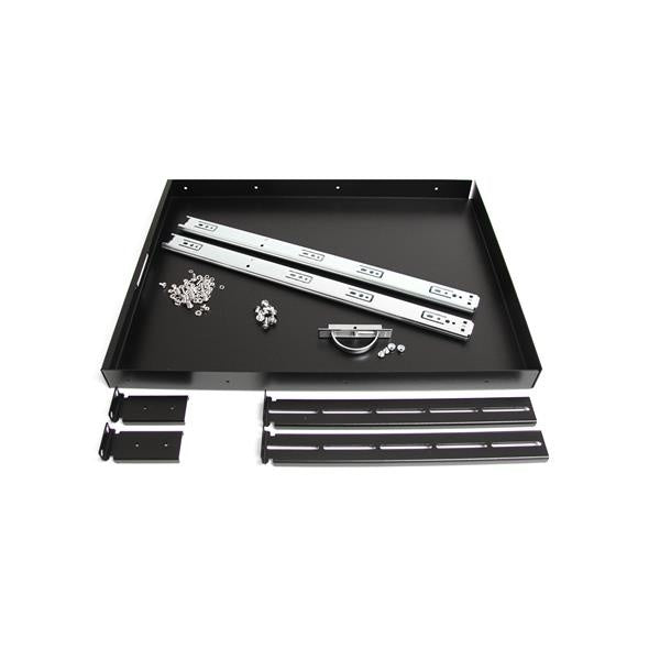 ESTANTE CHAROLA 1U DESLIZANTE TELESCOPICA PARA GABINETE RACK DE S
