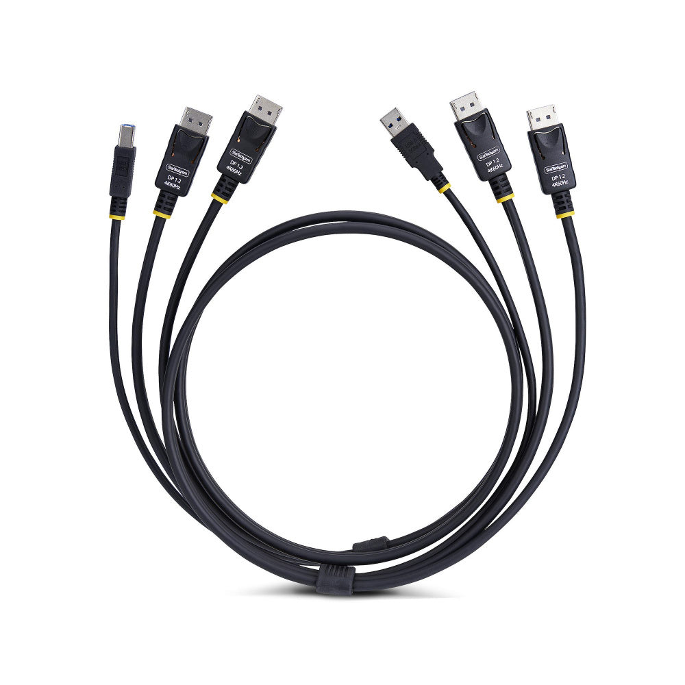StarTech.com Cable KVM DDU1226, DisplayPort/USB-A Macho - DisplayPort/USB-B Macho, 1.8 Metros