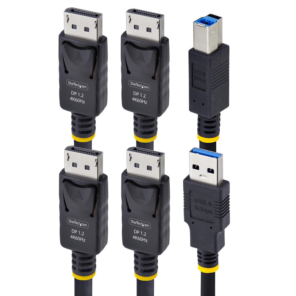StarTech.com Cable KVM DDU1226, DisplayPort/USB-A Macho - DisplayPort/USB-B Macho, 1.8 Metros