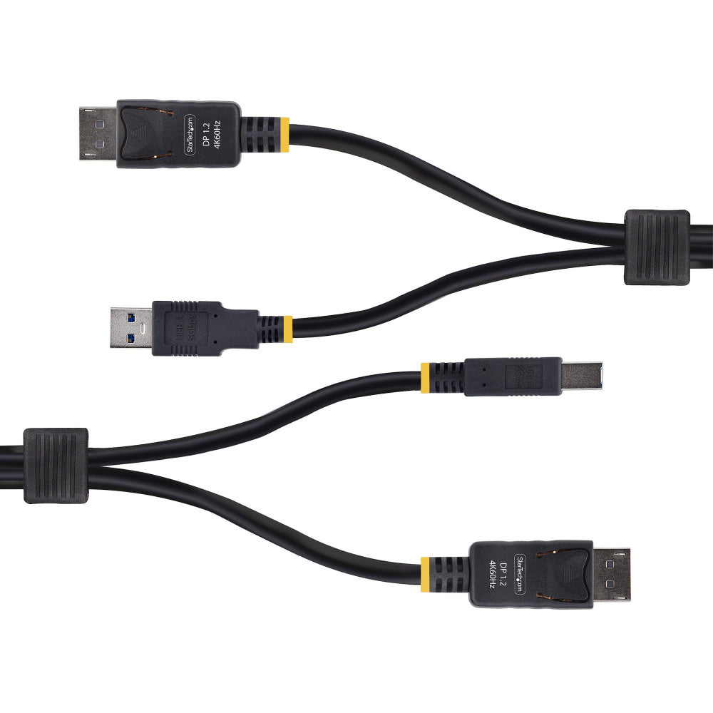 StarTech.com Cable KVM DU12210-KVM-CABLE, DisplayPort/USB-A Macho - DisplayPort/USB Macho, 3 Metros