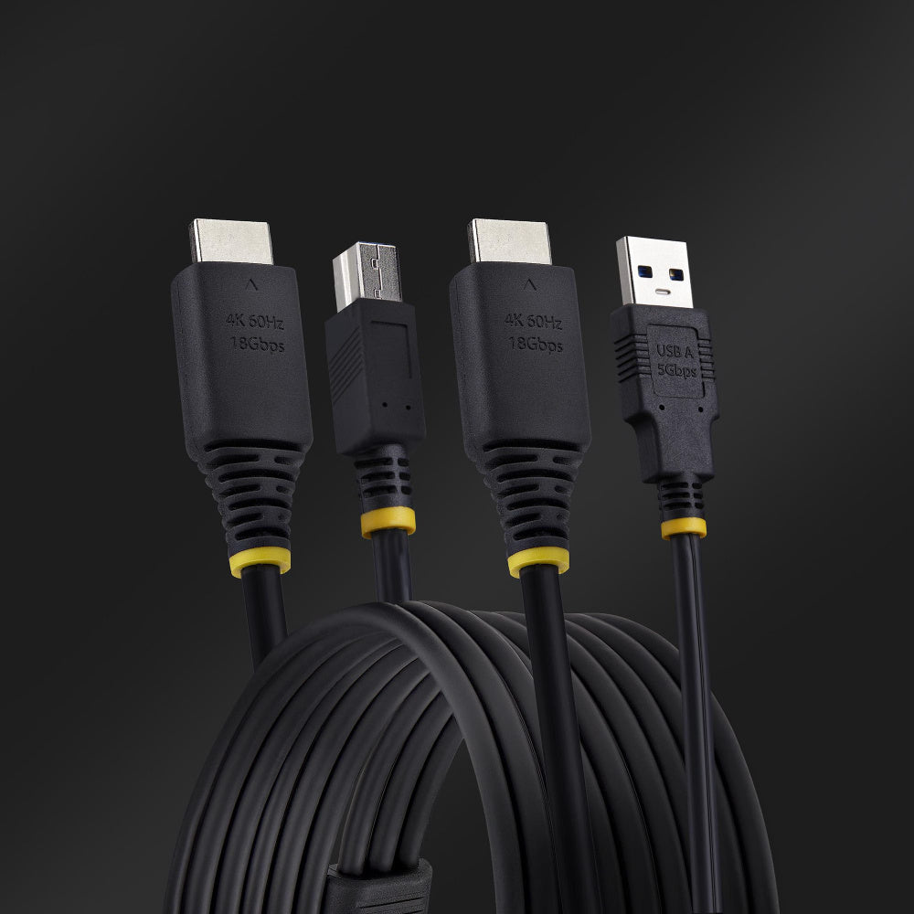 StarTech.com Cable KVM HU12210, HDMI/USB-A Macho - HDMI/USB-B Macho, 3 Metros