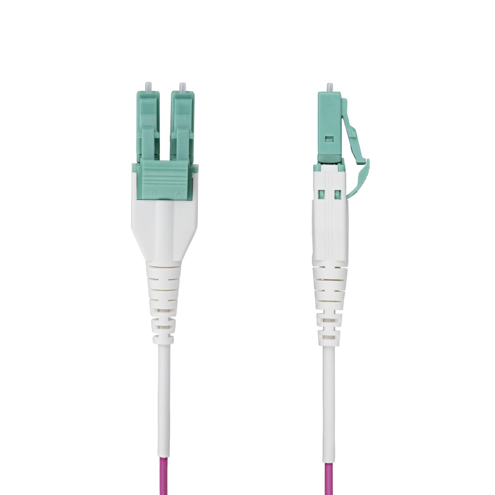 StarTech.com Cable de Fibra Óptica Multimodo OM4 LC a LC UPC de 1m - 50/125 - 100G - Violeta Érica