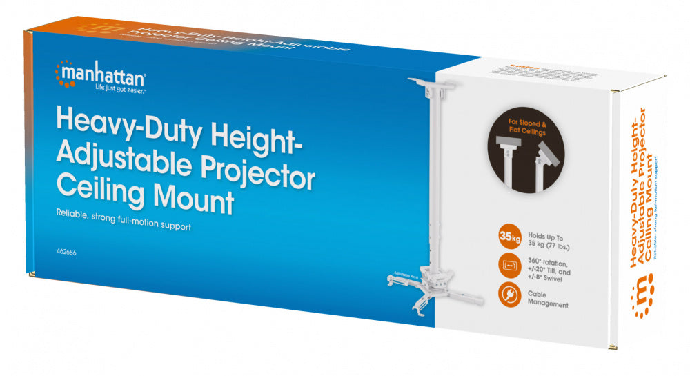 Manhattan Soporte de Techo para Proyector 462686, hasta 25kg