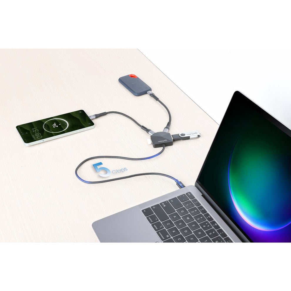 Manhattan Hub USB-C - USB-A 3.2, USB-C, 5 Gbit/s