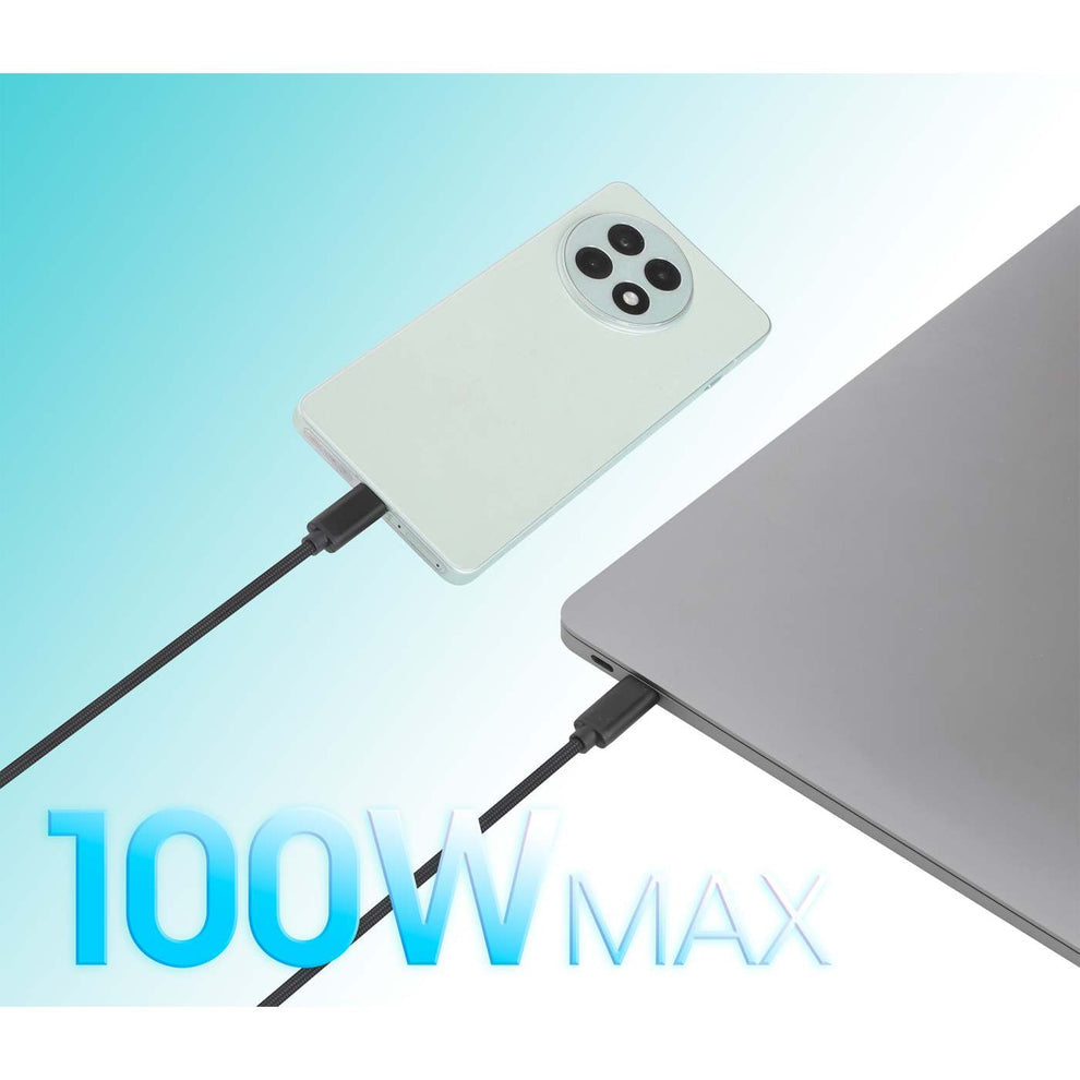 Cable de carga USB-C doble 100 W, 2 m (7 ft), USB-C macho a dos USB-C macho, cable divisor de