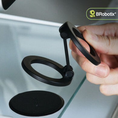 BROBOTIX SOPORTE PARA CELULAR PLEGABLE MAGNÉTICO, ELEGANTE, RESISTENTE, PERMITE FIJAR TU CELULAR DE