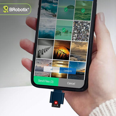 BROBOTIX LECTOR DE TARJETAS MICROSD A USB-C, VERSIÓN 2.0, CUENTA CON INDICADOR LED , PLUG AND PLAY.