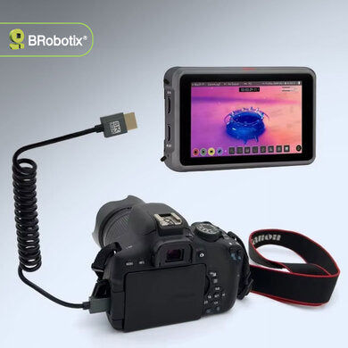 BROBOTIX CABLE HDMI V2.0 EN ESPIRAL DE 30 CM, IDEAL PARA ESPACIOS REDUCIDOS Y EQUIPOS PORTÁTILES,