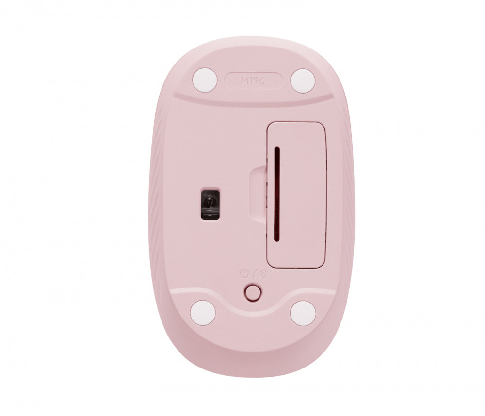 Mouse Logitech M196 - Bluetooth - Óptico - Rosa - Inalámbrico - 10m - 1000 dpi - Rueda de