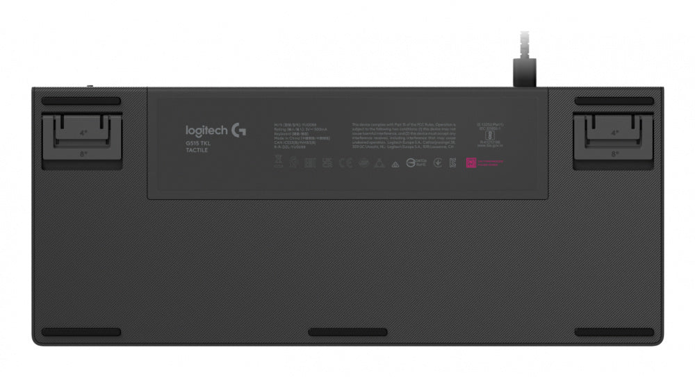 Logitech G G515 TKL Teclado gaming - Cable Conectividad - USB Interfaz - RGB LED - English - Negro