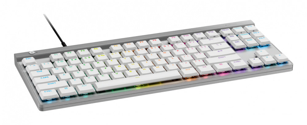 Logitech G G515 TKL Teclado gaming - Cable Conectividad - USB Interfaz - RGB LED - English - Blanco