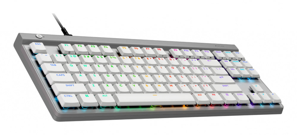 Logitech G G515 TKL Teclado gaming - Cable Conectividad - USB Interfaz - RGB LED - English - Blanco