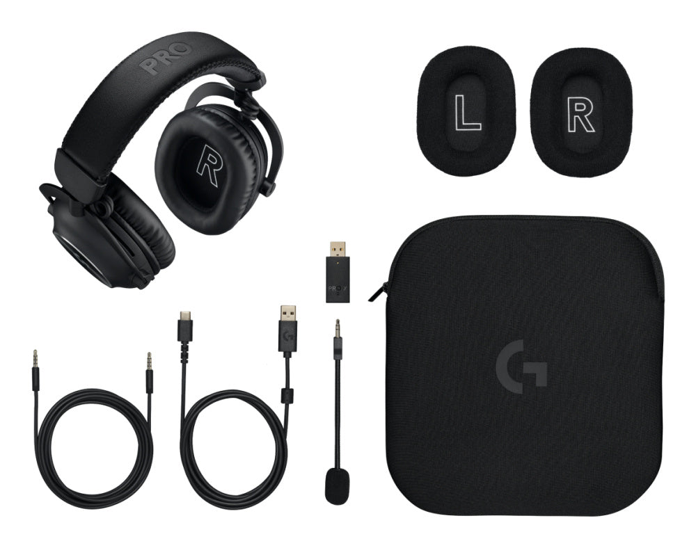 Auriculares de gaming Logitech G PRO X Con cable/Inalámbrico Sobre la cabeza Estéreo - Negro -