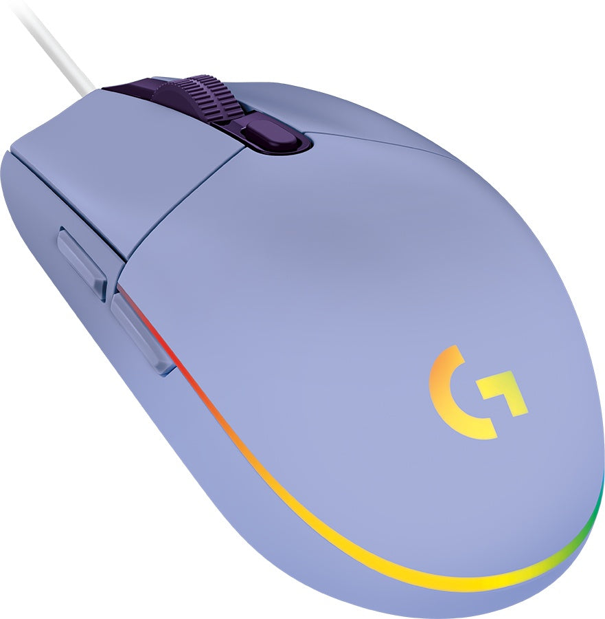 Mouse Gamer Logitech Óptico G203 LightSync, Alámbrico, USB, 8000DPI, Lila