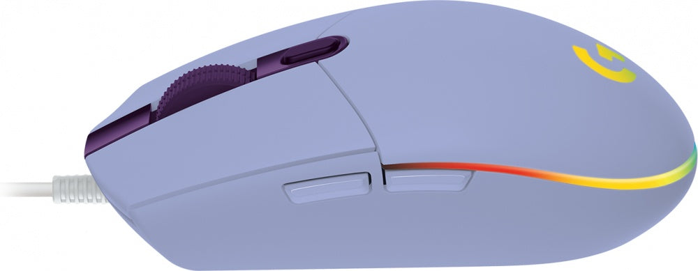 Mouse Gamer Logitech Óptico G203 LightSync, Alámbrico, USB, 8000DPI, Lila
