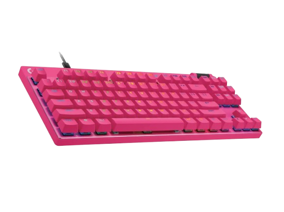 Logitech G PRO X TKL Teclado gaming - Cable Conectividad - USB Tipo C Interfaz - RGB LED - Magenta
