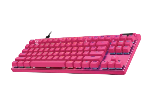 Logitech G PRO X TKL Teclado gaming - Cable Conectividad - USB Tipo C Interfaz - RGB LED - Magenta