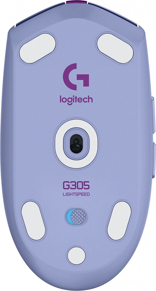 Mouse Gamer Logitech Óptico G305, Inalámbrico, USB, 12.000DPI, Lila