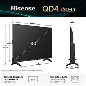 HISENSE PANTALLA 40 INCH FHD QLED SMART FIRE TV