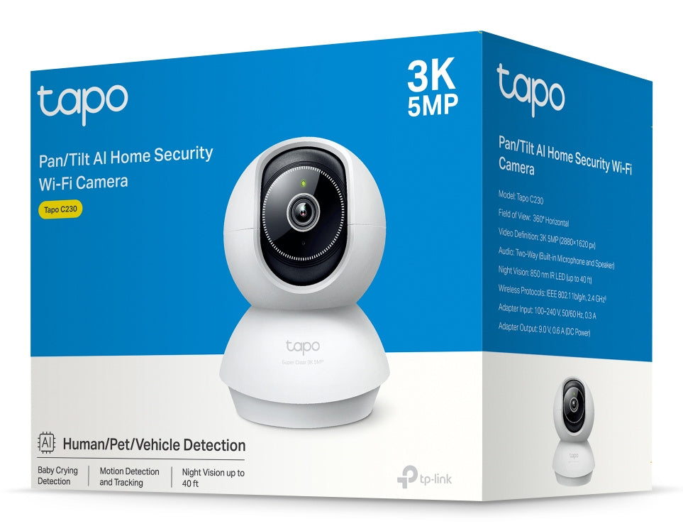 PAN TILT AI HOME SECURITY WI-FI CAMERA