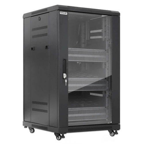 GABINETE 19IN PRO LINE CON EXTRACTORES DE AIRE 18U
