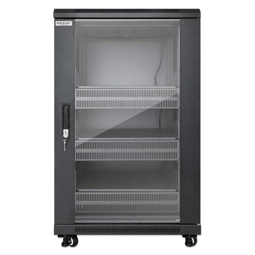 GABINETE 19IN PRO LINE CON EXTRACTORES DE AIRE 18U