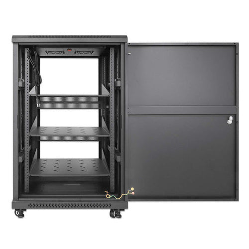 GABINETE 19IN PRO LINE CON EXTRACTORES DE AIRE 18U