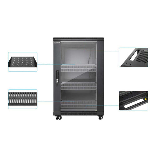 GABINETE 19IN PRO LINE CON EXTRACTORES DE AIRE 18U