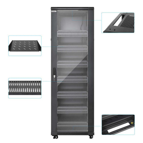 GABINETE 19IN PRO LINE CON EXTRACTORES DE AIRE 38U