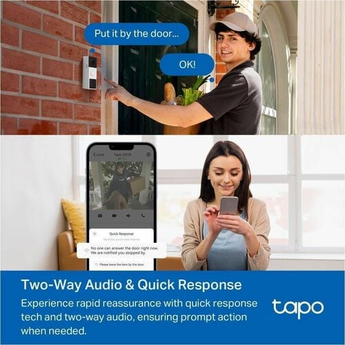 TIMBRE INTELIGENTE CON CAMARA TAPO D210 INALAMBRICO ALTAVOZ