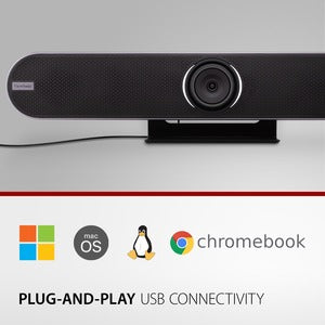 Viewsonic Cámara de Videoconferencia VB-CAM-201 con Micrófono, 4K Ultra HD, 1x RJ-45, 1x HDMI, 2x USB, Negro
