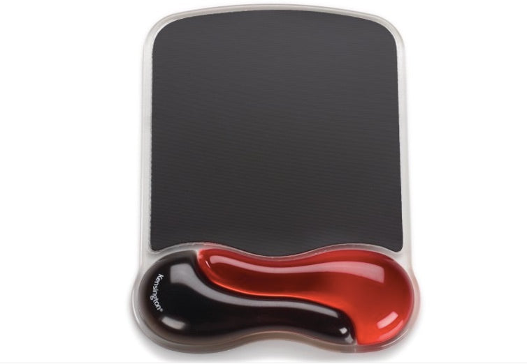 Mouse Pad Duo Gel color Negro / Rojo