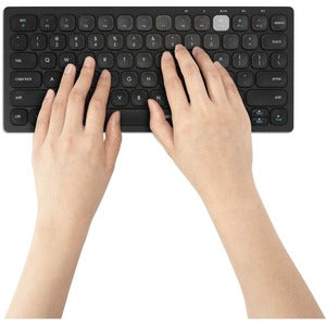 Teclado Kensington K75502ES, Inalámbrico, RF + Bluetooth, Negro (Español)