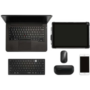 Teclado Kensington K75502ES, Inalámbrico, RF + Bluetooth, Negro (Español)
