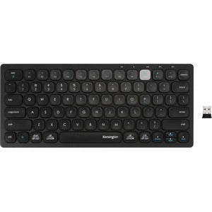 Teclado Kensington K75502ES, Inalámbrico, RF + Bluetooth, Negro (Español)