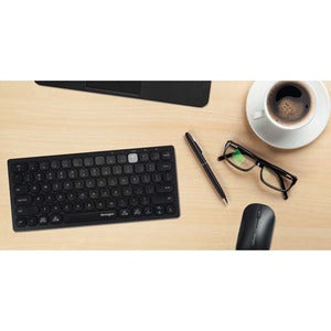 Teclado Kensington K75502ES, Inalámbrico, RF + Bluetooth, Negro (Español)