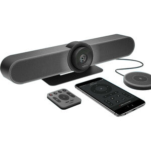 Logitech Cámara para Videoconferencia con Micrófono MeetUP, Inalámbrico, 3840 x 2160 Pixeles, Negro