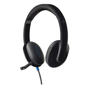 Logitech Audífonos con Micrófono H540, Alámbrico, USB, Negro