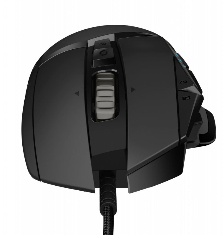 Mouse Gamer Ergonómico Logitech G502 Hero RGB, Alámbrico, Óptico, 16.000DPI, USB-A, Negro