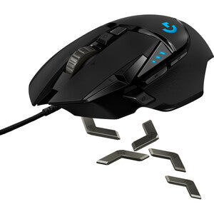 Mouse Gamer Ergonómico Logitech G502 Hero RGB, Alámbrico, Óptico, 16.000DPI, USB-A, Negro
