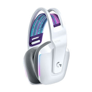 Logitech Audífonos Gamer G733 para PS4/PC, Inalámbrico, USB, Blanco