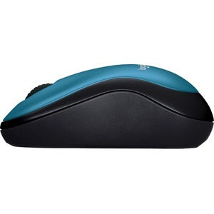 Mouse Logitech M185 - Radiofrecuencia - USB - Óptico - 3 Botón(es) - Azul, Negro - Inalámbrico -