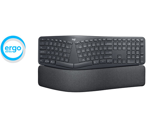 Teclado Logitech Ergo K860, Inalámbrico, RF Wireless/Bluetooth, Negro (Español)