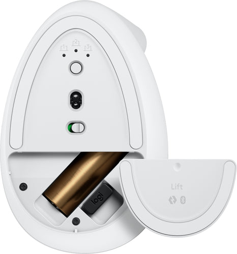 Mouse Logitech Lift - Frecuencia Bluetooth/Radio - USB - Óptico - 6 Botón(es) - Blanco - 1