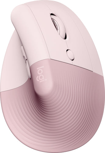 Mouse Logitech Lift - Frecuencia Bluetooth/Radio - USB - Óptico - 6 Botón(es) - Rosa - Inalámbrico