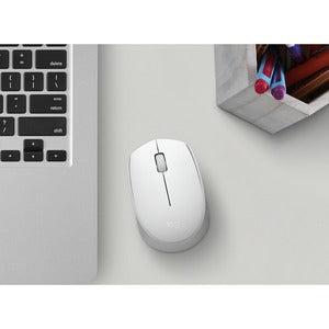 Mouse Ergonómico Logitech M170, Inalámbrico, Óptico, 1.000DPI, RF Inalámbrico, Blanco