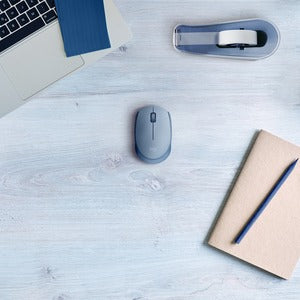 Mouse Ergonómico Logitech M170, Inalámbrico, Óptico, 1.000DPI, RF Inalámbrico, Azul