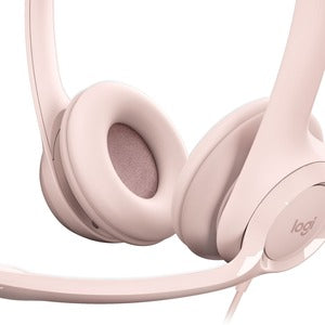 Logitech Audífonos con Micrófono H390, Alámbrico, 1.9 Metros, USB, Rosa
